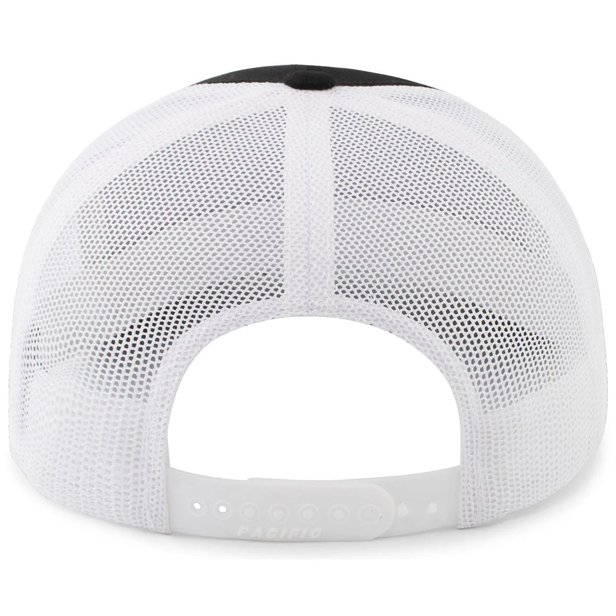 Pacific Headwear Black/White/Black Trucker Snapback Braid Cap 2 Pacific Headwear Black/White/Black Trucker Snapback Braid Cap - Image 2