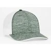 Pacific Headwear Dark Green Heather Snapback Trucker Cap