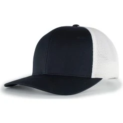 Pacific Headwear Navy/White/Navy Trucker FlexFit Snapback Cap -Richardson Sales 110F Navy White Navy 3