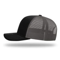 Richardson Black/Charcoal Recycled Trucker Cap -Richardson Sales 112RE Black Charcoal 3