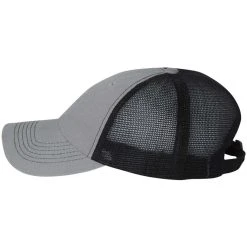 Sportsman Grey/Black Contrast Stitch Mesh Cap -Richardson Sales 3100 Grey Black 3