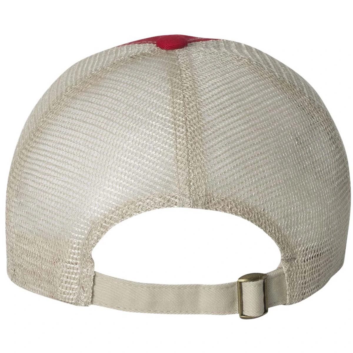 Sportsman Red/Stone Contrast Stitch Mesh Cap 2 Sportsman Red/Stone Contrast Stitch Mesh Cap - Image 2