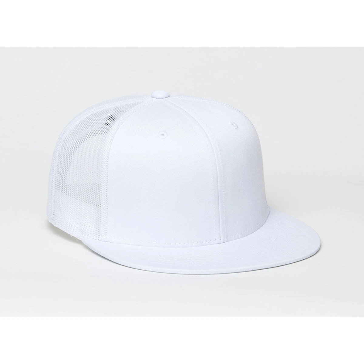Pacific Headwear White/White D-Series Snapback Trucker Mesh Cap 1 Pacific Headwear White/White D-Series Snapback Trucker Mesh Cap
