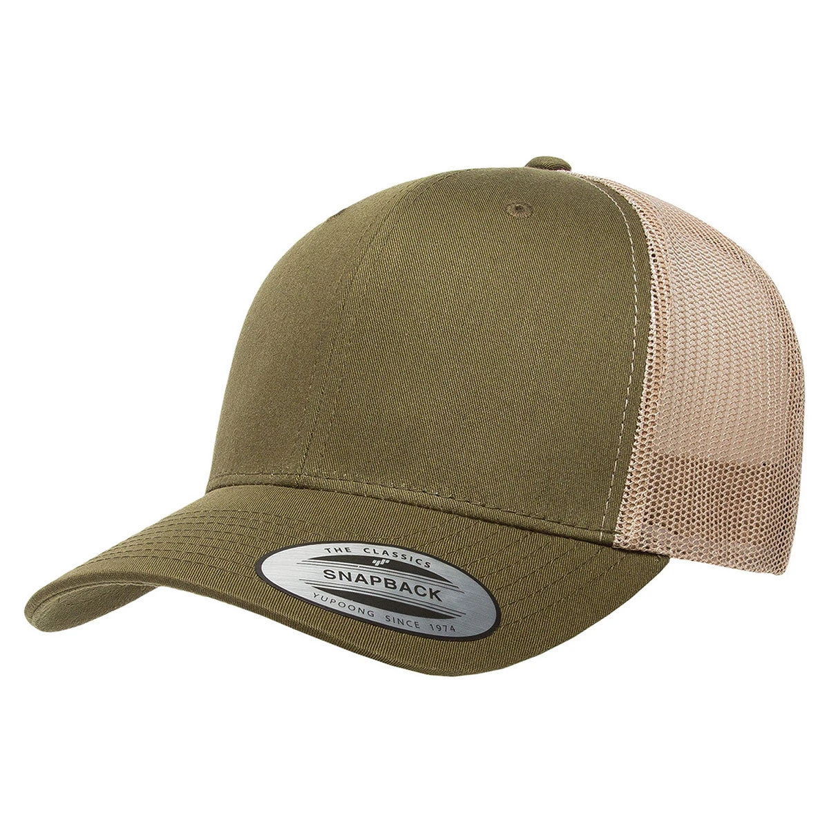 Yupoong Moss/Khaki Adult Retro Trucker Cap 1 Yupoong Moss/Khaki Adult Retro Trucker Cap