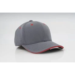 Pacific Headwear Graphite/Red Universal M2 Performance Contrast Cap