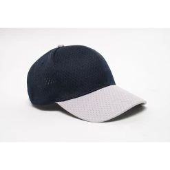 Pacific Headwear Navy/Silver Velcro Adjustable Coolport Mesh Cap