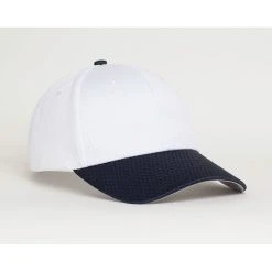 Pacific Headwear White/Navy Universal Fitted Coolport Mesh Cap