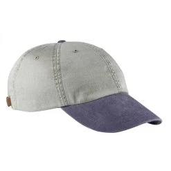 Adams® Adams Men's Stone/Navy 6-Panel Low-Profile Washed Pigment-Dyed Cap