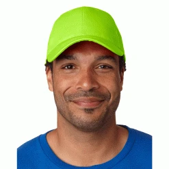 Bayside Lime Green USA Made Structured Cap