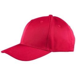 Big Accessories Red Structured Twill 6-Panel Snapback Cap -Richardson Sales BX020SB Red 3