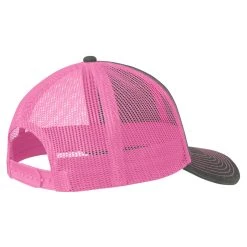 Port Authority Grey Steel/Neon Pink Snapback Trucker Cap -Richardson Sales C112 Grey Steel Neon Pink B