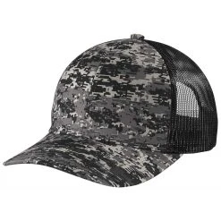 Port Authority Black Digi/Black Snapback Digi Camo Trucker Cap