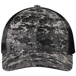 Port Authority Black Digi/Black Snapback Digi Camo Trucker Cap -Richardson Sales C114 Black Digi Blk 3