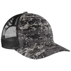 Port Authority Black Digi/Black Snapback Digi Camo Trucker Cap -Richardson Sales C114 Black Digi Blk 4