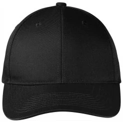 Port Authority Black Snapback Fine Twill Cap -Richardson Sales C801 Black 3
