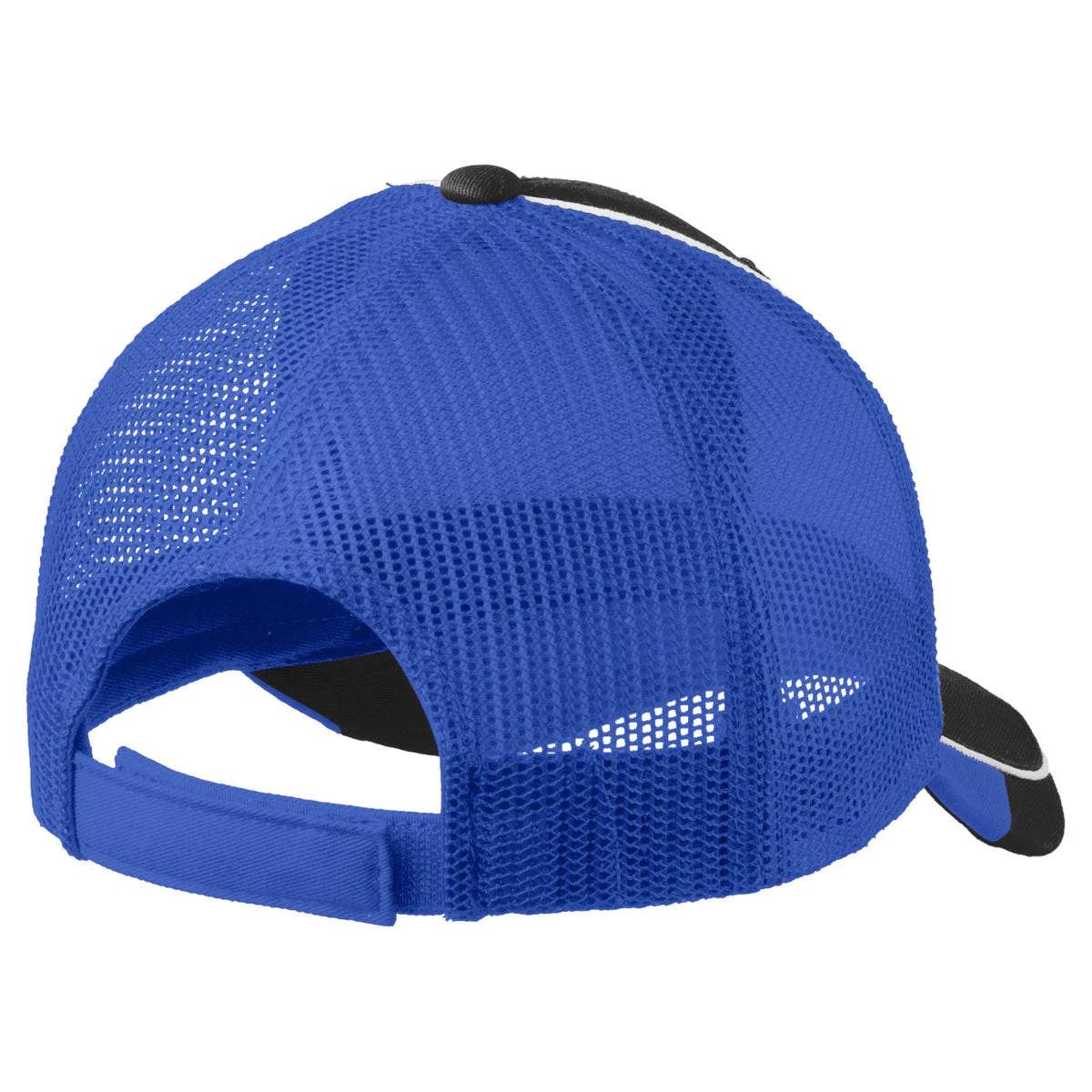 Port Authority Black/ White/ True Royal Colorblock Mesh Back Cap 3 Port Authority Black/ White/ True Royal Colorblock Mesh Back Cap - Image 3