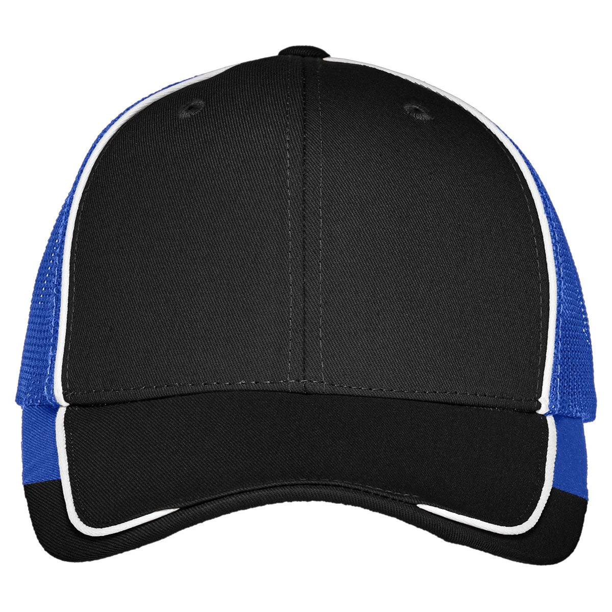Port Authority Black/ White/ True Royal Colorblock Mesh Back Cap 2 Port Authority Black/ White/ True Royal Colorblock Mesh Back Cap - Image 2
