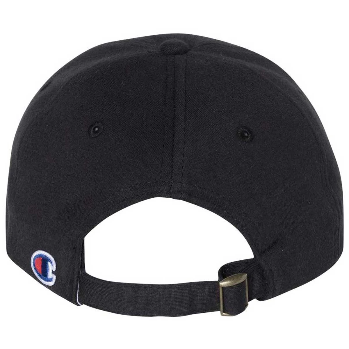 Champion Black Jersey Knit Dad Cap 2 Champion Black Jersey Knit Dad Cap - Image 2