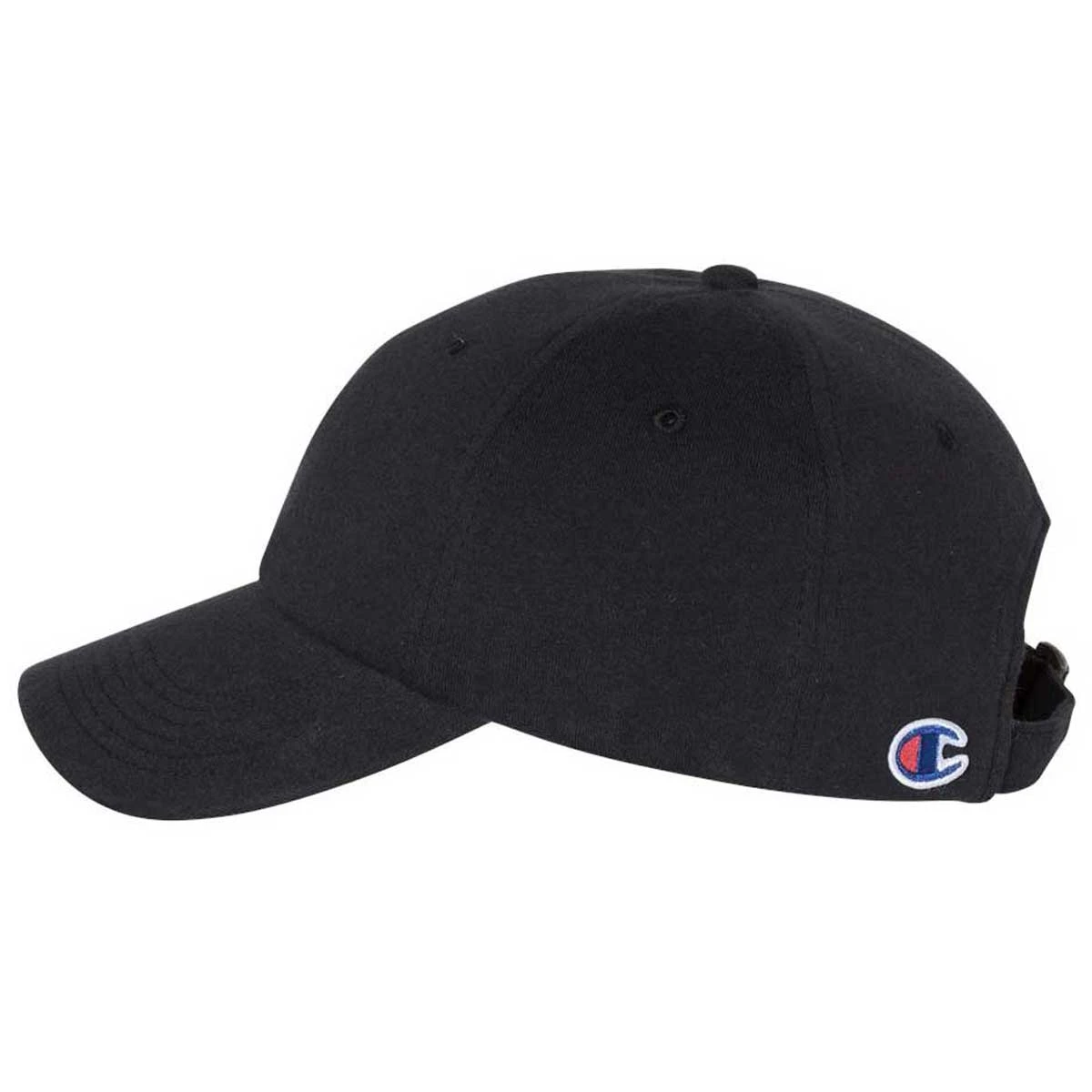 Champion Black Jersey Knit Dad Cap 3 Champion Black Jersey Knit Dad Cap - Image 3