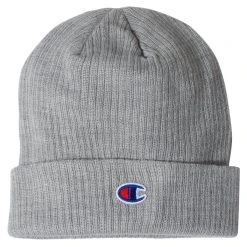 Champion Heather Grey Ribbed Knit Cap