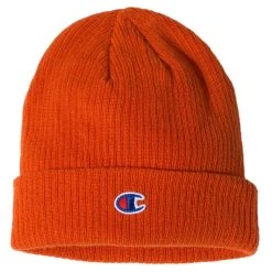 Champion Spicy Orange Ribbed Knit Cap