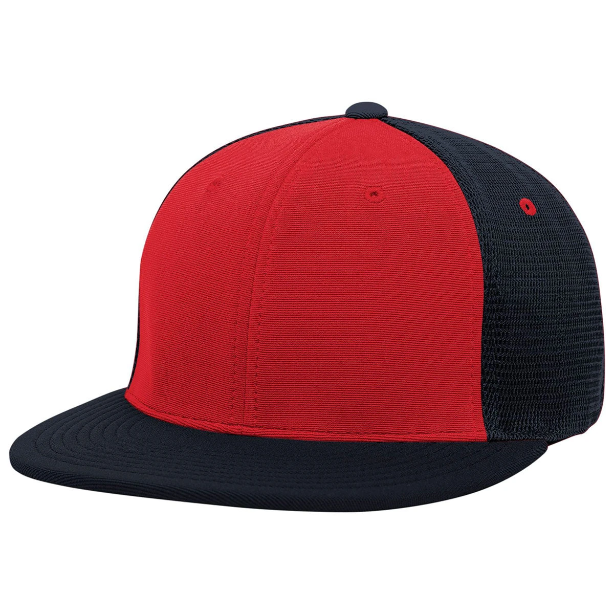 Pacific Headwear Red/Navy/Navy Premium M2 Performance Trucker FlexFit Cap 3 Pacific Headwear Red/Navy/Navy Premium M2 Performance Trucker FlexFit Cap - Image 3
