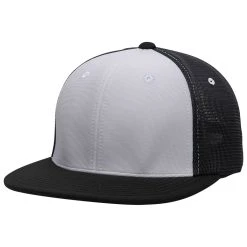 Pacific Headwear Silver/Black/Black Premium M2 Performance Trucker FlexFit Cap -Richardson Sales ES341 Silver Black Black 3