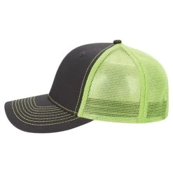 Paramount Apparel Charcoal/Neon Yellow Neon Mesh Back Cap -Richardson Sales I 2779 Charcoal Neon Yellow 3