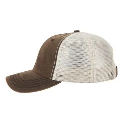 Paramount Apparel Brown/Ivory Wax Cloth Mesh Cap -Richardson Sales I 3090 Brown Ivory 3