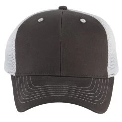 Paramount Apparel Charcoal/White Structured Cotton Twill Cap