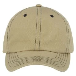 Paramount Apparel Tan Contrast Stitching Garment Washed Cap