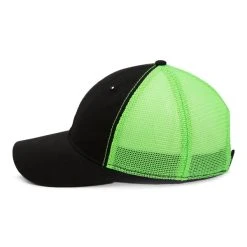 Paramount Apparel Black/Neon Green Washed Soft Mesh Cap 5 Paramount Apparel Black/Neon Green Washed Soft Mesh Cap -Richardson Sales I 999 Black Neon Green 3