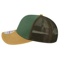 Legacy Dark Green/Camel/Brown Mid-Pro Snapback Trucker Cap 5 Legacy Dark Green/Camel/Brown Mid-Pro Snapback Trucker Cap -Richardson Sales MPS Dark Green Camel Brown S