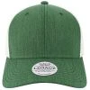 Legacy Melange Dark Green/White Mid-Pro Snapback Trucker Cap