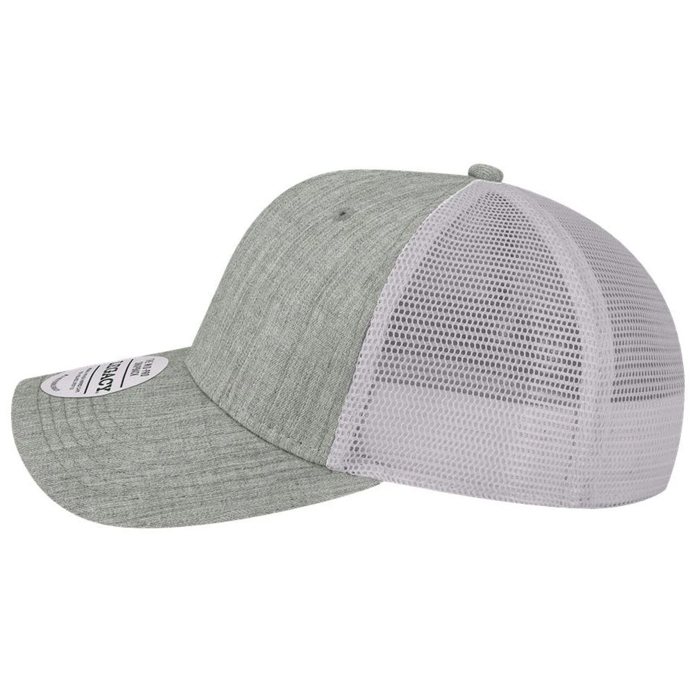 Legacy Melange Grey/White Mid-Pro Snapback Trucker Cap 3 Legacy Melange Grey/White Mid-Pro Snapback Trucker Cap - Image 3