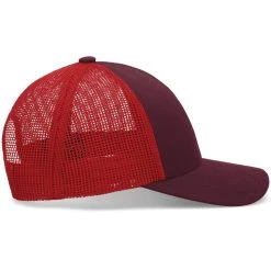Pacific Headwear Maroon/Red/Maroon Low-Pro Trucker Cap -Richardson Sales P114 Maroon Red Maroon 4