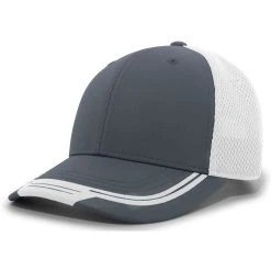 Pacific Headwear Carbon/White/Carbon Welded Sideline Cap -Richardson Sales P301 Carbon White Carbon 3