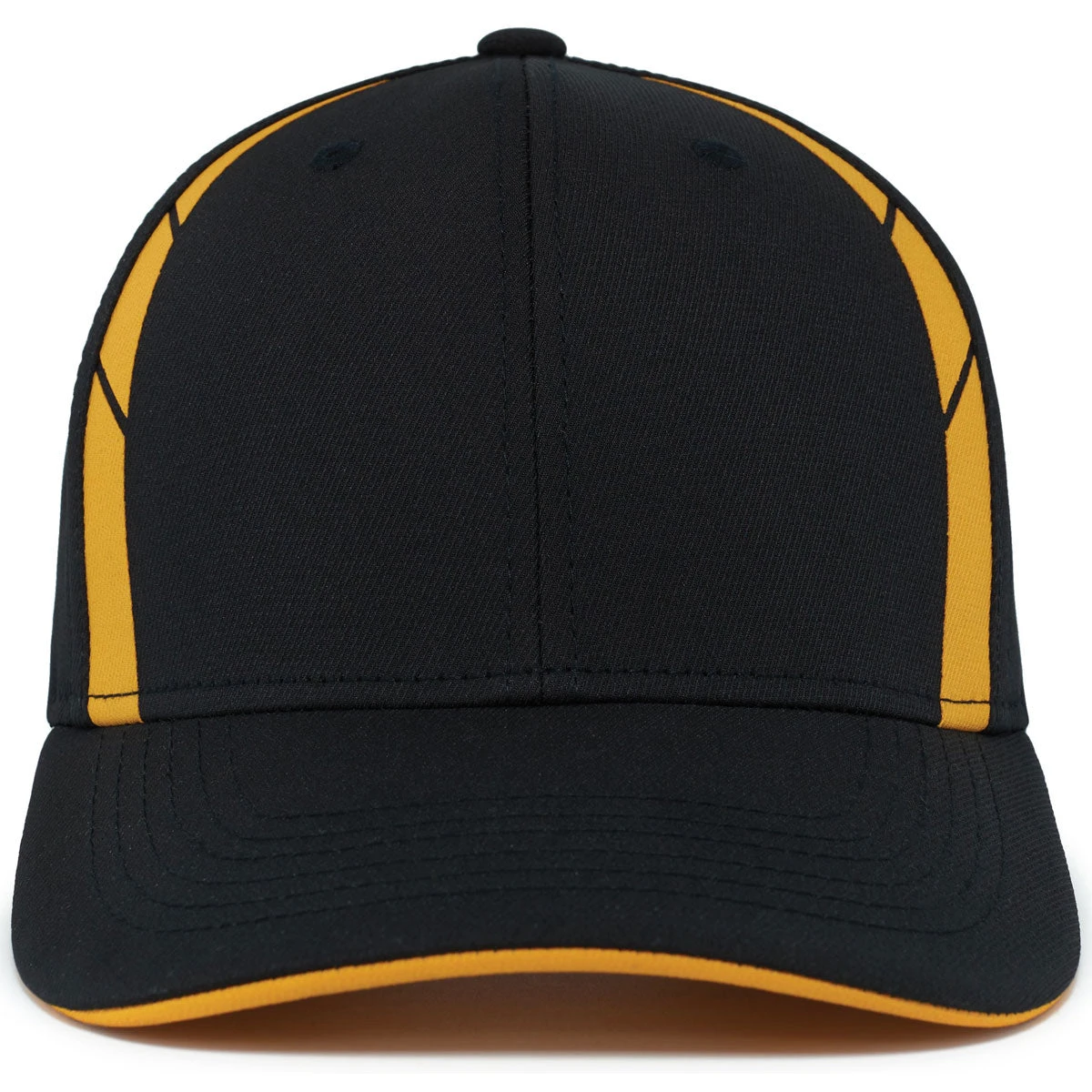 Pacific Headwear Black/Gold Coolcore Sildline Snapback Cap 1 Pacific Headwear Black/Gold Coolcore Sildline Snapback Cap