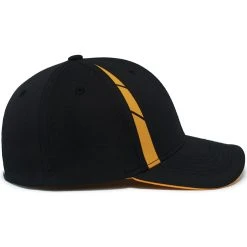 Pacific Headwear Black/Gold Coolcore Sildline Snapback Cap 7 Pacific Headwear Black/Gold Coolcore Sildline Snapback Cap -Richardson Sales P303 Black Gold 4