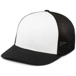 Pacific Headwear White/Black/Black Fusion Trucker Cap -Richardson Sales P401 White Black Black 3