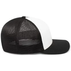 Pacific Headwear White/Black/Black Fusion Trucker Cap -Richardson Sales P401 White Black Black 4