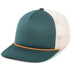 Pacific Headwear Dark Teal/Khaki/Dark Teal/Orange Foamie Fresh Trucker Cap -Richardson Sales P782 Dark Teal Khaki Dark Teal Orange 3
