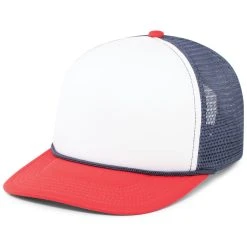 Pacific Headwear White/Navy/Red Foamie Fresh Trucker Cap -Richardson Sales P782 White Navy Red 3