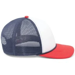 Pacific Headwear White/Navy/Red Foamie Fresh Trucker Cap -Richardson Sales P782 White Navy Red 4