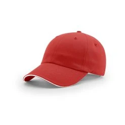 Richardson Red/White R-Series Unstructured Sandwich Visor Cap