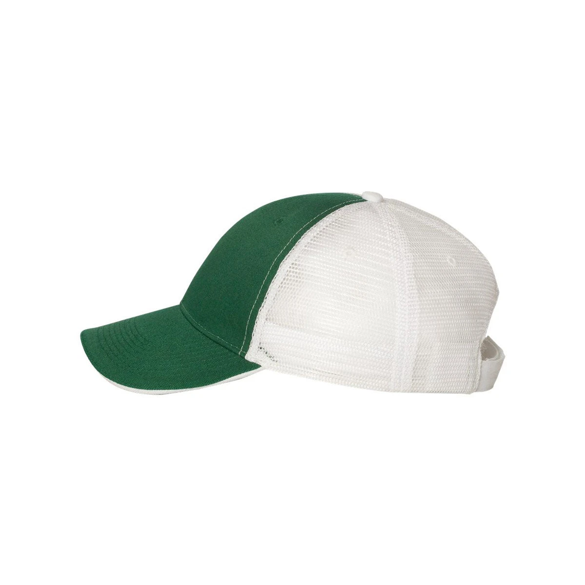 Valucap Dark Green/White Sandwich Trucker Cap 3 Valucap Dark Green/White Sandwich Trucker Cap - Image 3