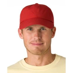 Adams® Adams Men's Nautical Red 6-Panel UV Low-Profile Cap With Elongated Bill