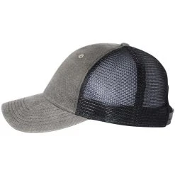 Sportsman Grey/Black Faux Waxy Trucker Cap -Richardson Sales SP3250 Grey Black 3
