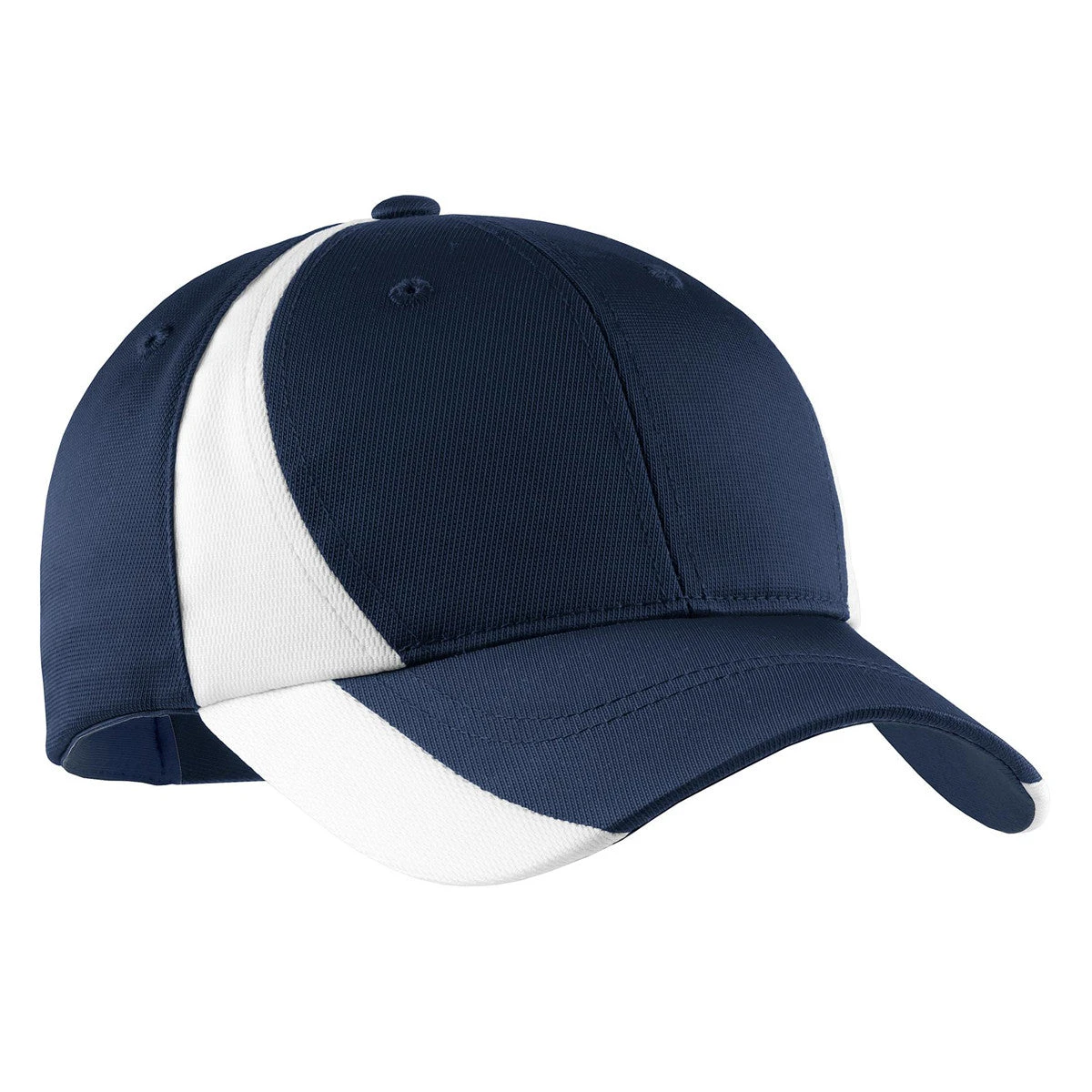 Sport-Tek True Navy/White Dry Zone Nylon Colorblock Cap 1 Sport-Tek True Navy/White Dry Zone Nylon Colorblock Cap