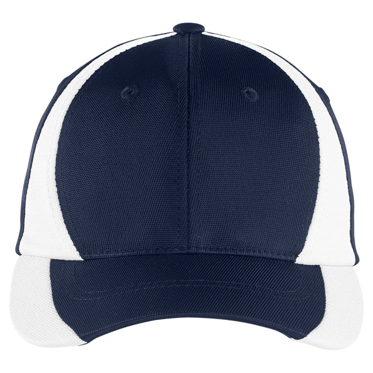 Sport-Tek True Navy/White Dry Zone Nylon Colorblock Cap 2 Sport-Tek True Navy/White Dry Zone Nylon Colorblock Cap - Image 2